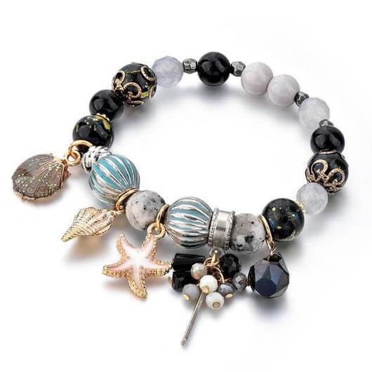 Wholesale Natural Stone Shell Alloy Bracelet